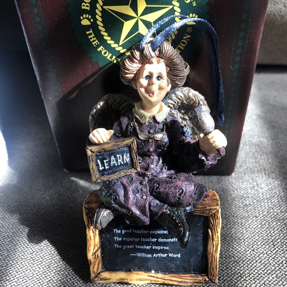 Teacher Angel Ornament Bears Folkstone "Ms. Patience Inspiration" #25657